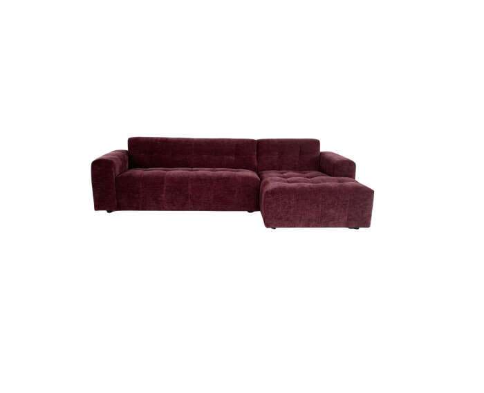 MySofa Ruby Hoekbank Paars  2,5 zits AL + Lounge R