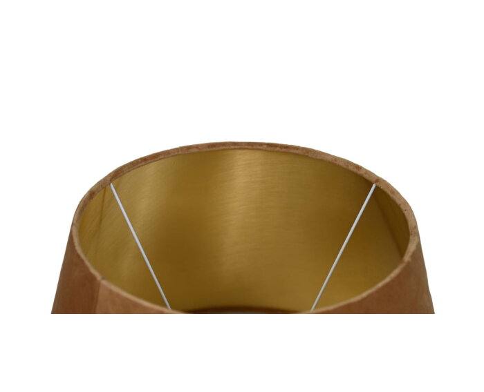 Ronde conische lampenkap - ø28-ø40x25 - Beige/goud - Velours