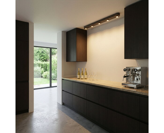 Plafondlamp Bar 5L - Sienna bruin