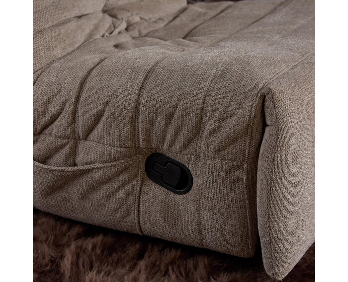 Relaxfauteuil Zen - Draaibaar & Verstelbaar - Aragon stof - Taupe - 78&times;97&times;90 cm - Starfurn