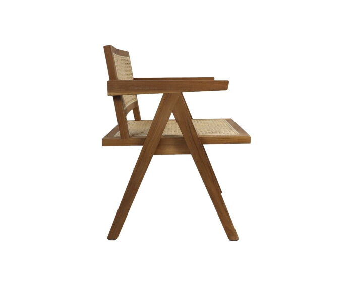 Fauteuil  - 58x60x79 - Naturel - Teak/rotan