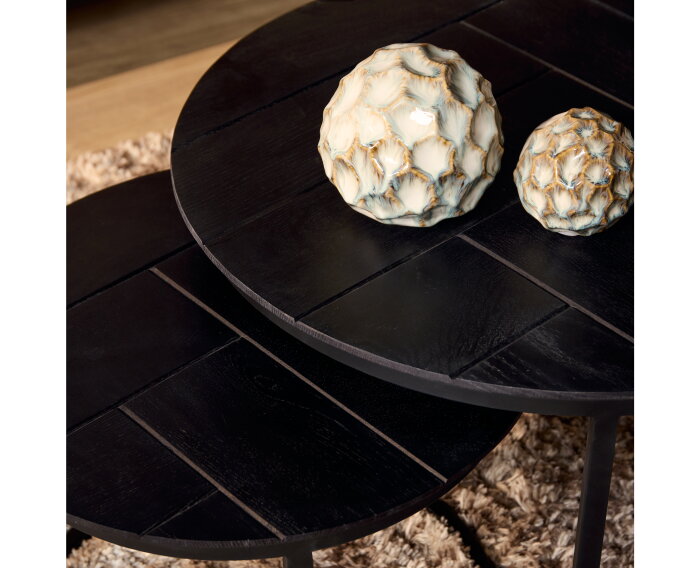 Salontafel Otik Black Oak | 70 cm | set van 2