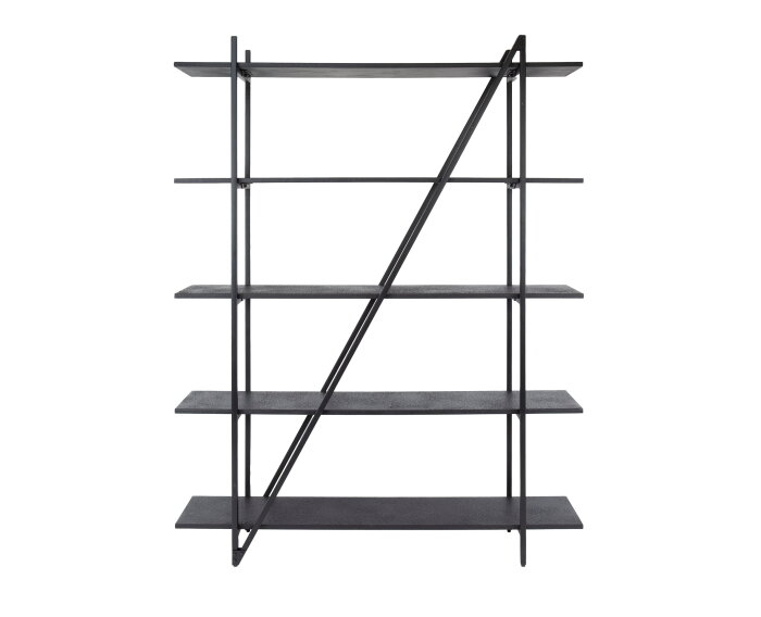 Wandkast 140cm 5 laags Piega - Grijs