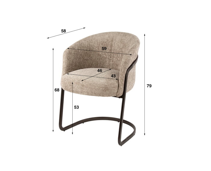 Armstoel Sway VPE2 - Rich zandkleur