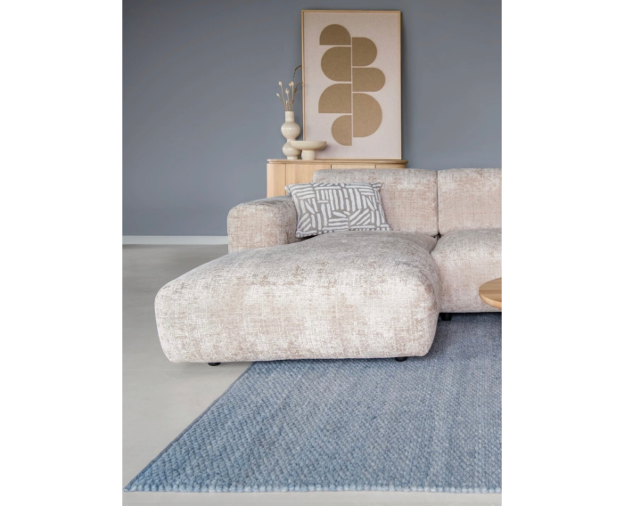 Hoekbank Kiki Cremona 14 - chaise longue arm links + 2-zits arm rechts - 282x165 cm - Beige