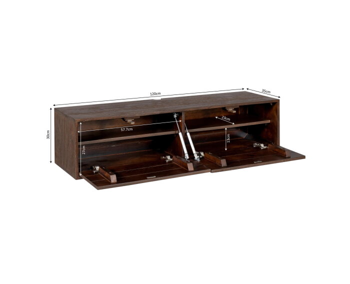 Zwevend tv meubel Vision Brown | 120 cm