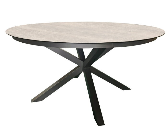 Tuintafel Atalanta rond keramiek &Oslash;145 cm - Antraciet