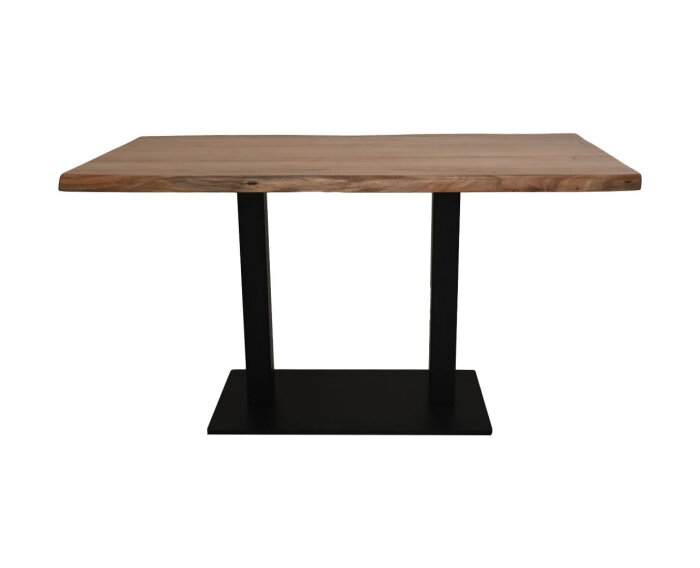 Tafel Live edge -140x80x76 - Naturel/zwart - Acacia/metaal