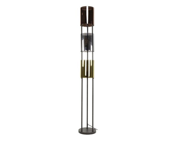 Vloerlamp 3L tricolore Lucente - Artic zwart
