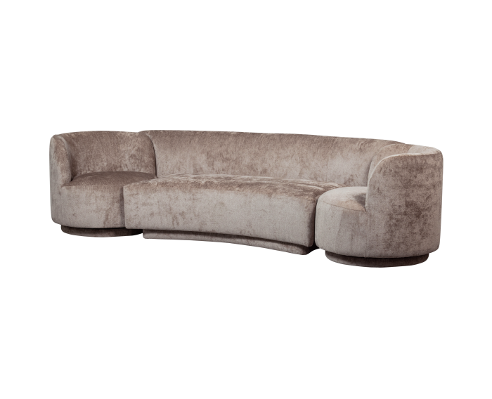 COMBI-POPULAR: BANKJE + FAUTEUILS TAUPE - BePureHome