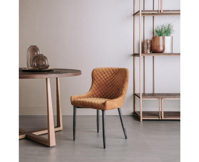 Oledo Stoel - fabric Bluvel 68 yellow