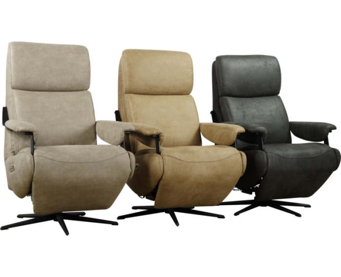 Elektrische relaxfauteuil Theo Bull Liver 10 Zero Gravity met 3 motoren en accu