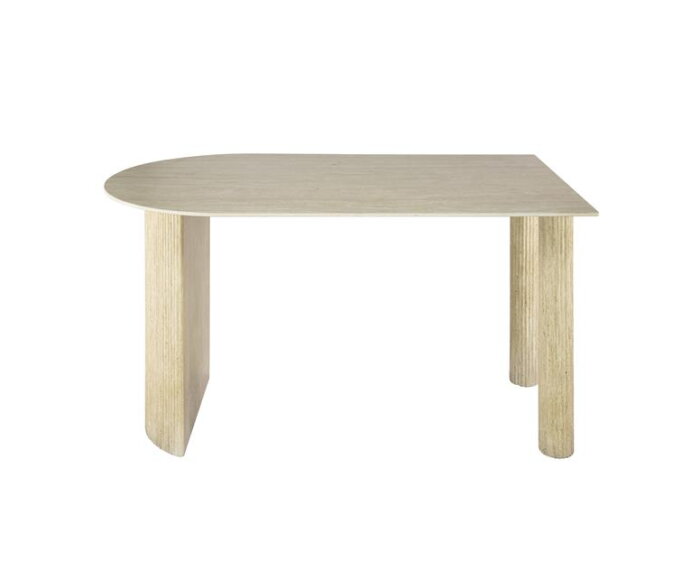 Eettafel 1-side Romano Arch - Ceramic Travertine