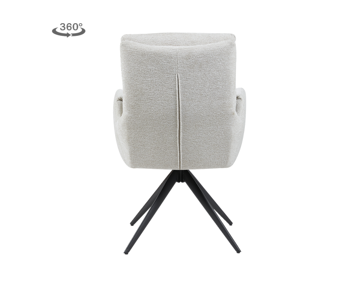 Tower Living Varzo Eetkamerstoel Draaibaar - Toro 25 cream