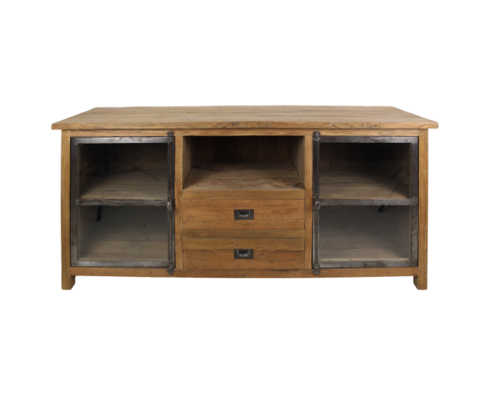 TV meubel Hunter - reclaimed teak/ijzer