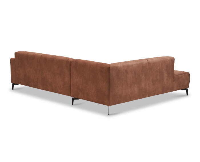 Hoekbank Varello Cognac- Tauro 13 &ndash; Ottomane links &ndash; 270x209 cm