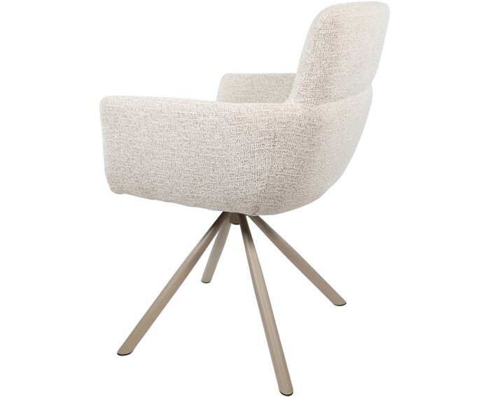 Eetkamerstoel Harry - taupe draaipoot 360 - Present Champagne 120