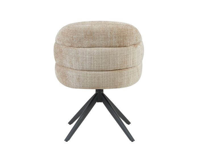 Eetkamerstoel Bella | Beige | Poot Black | Met armleuning