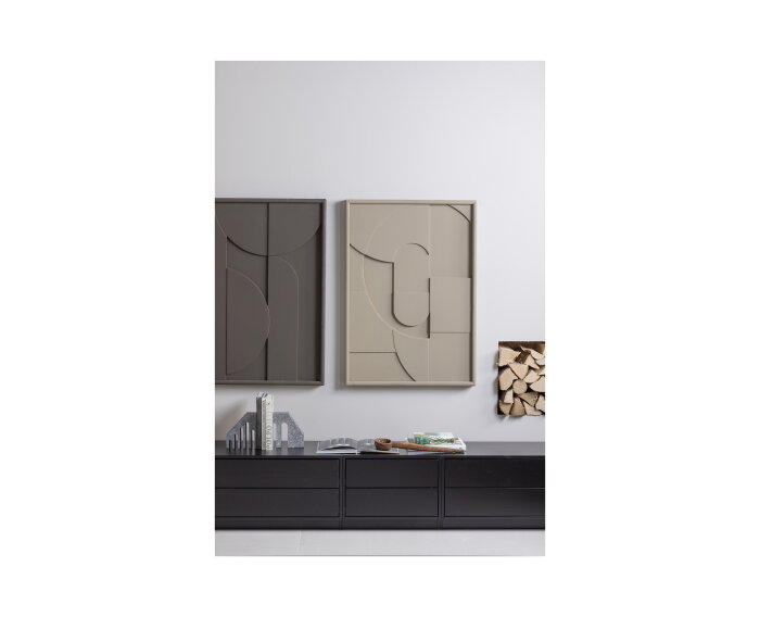 Fiona Rechthoek Schilderij Espresso 70x100cm - WOOOD Exclusive