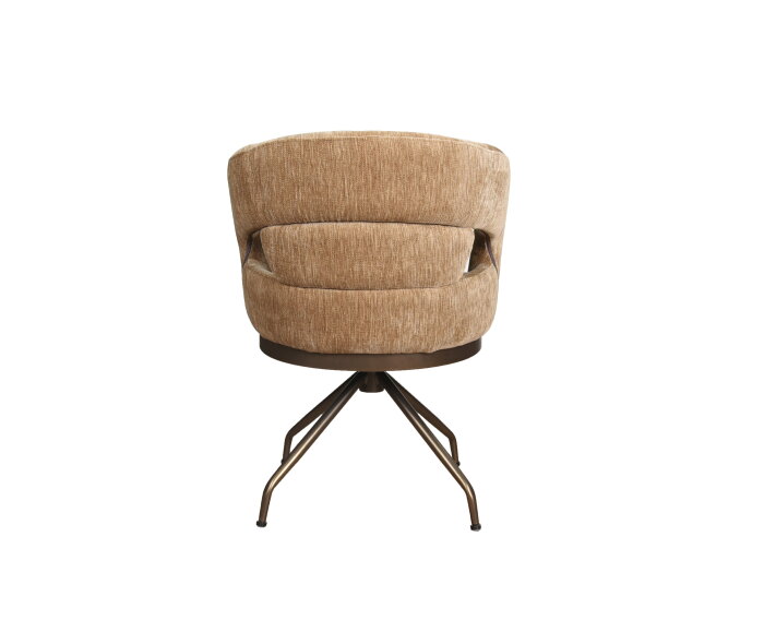 Eetkamerstoel Kyoto poot Atlas 360 anodic brown - be straight beige 170