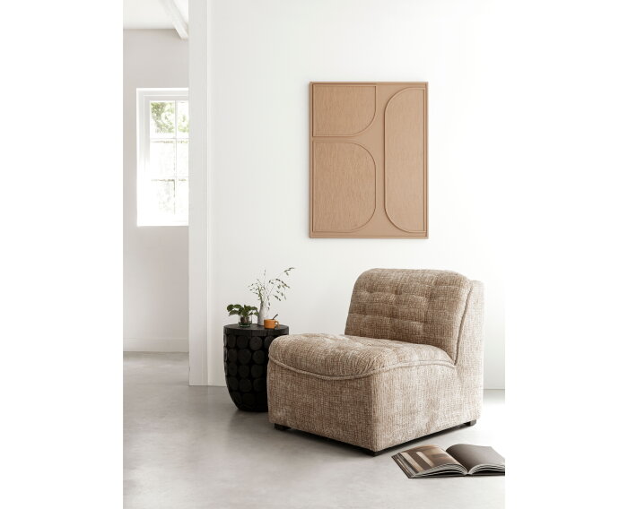 MUST Living fauteuil Liberty - Glamour sand - 75x67x85 cm