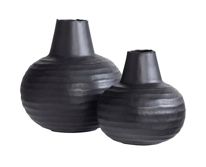 Yuri Vaas Metaal Zwart 32xØ32cm - WOOOD Exclusive
