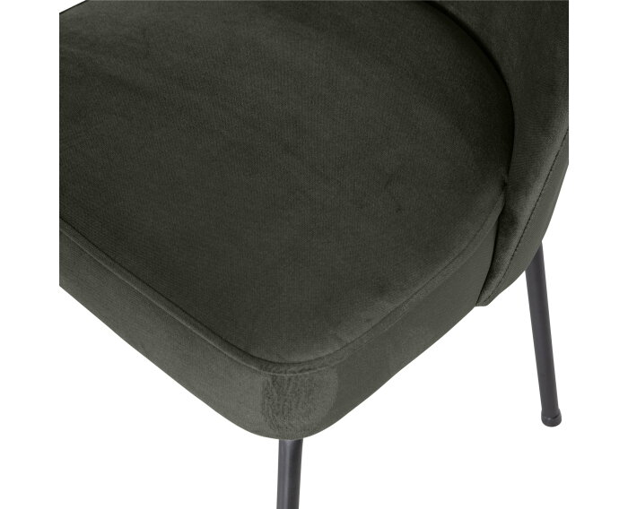 Vogue Eetkamerstoel Fluweel Dark Green - BePureHome