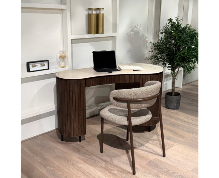 Eetkamerstoel Micah Hush walnoot - japandi