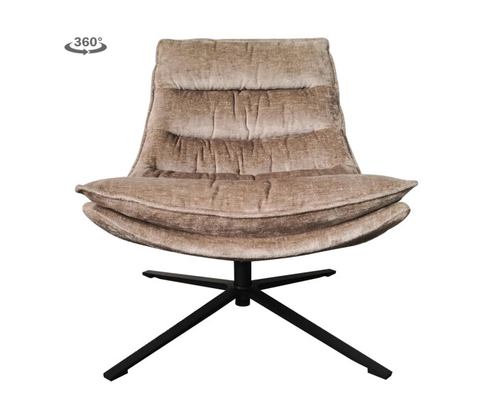 Venice Fauteuil - fabric BMG104 brown (draaibaar)