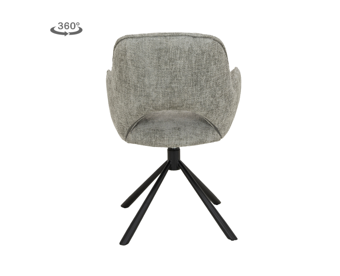 Tower Living Isola eetkamerstoel draaibaar &ndash; Stof haga silver