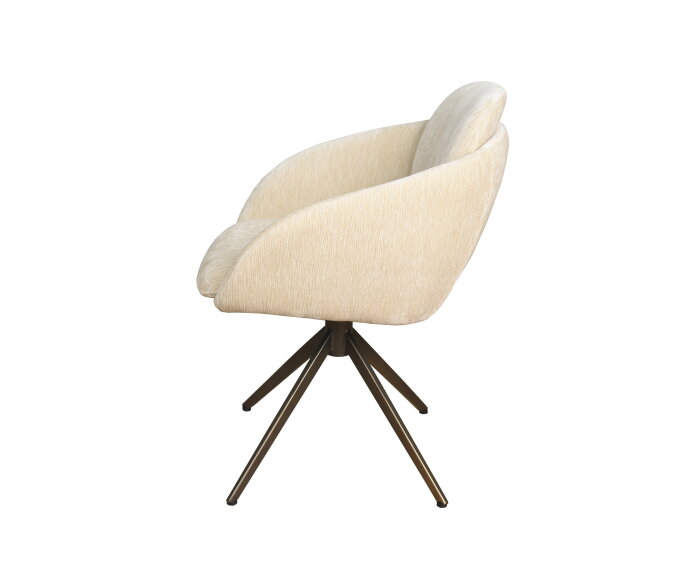 Eetkamerstoel Nice poot Moon 360 anodic brown - be straight nature 01