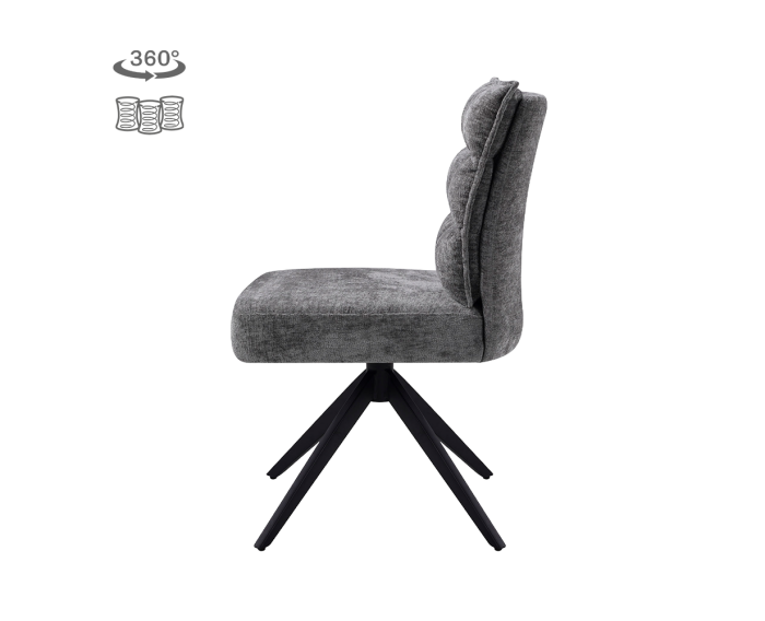 Rosora Stoel - HZ6068-85 grey (draaibaar)