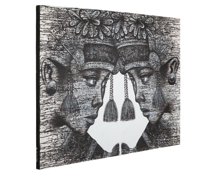 Wall Art Balinese Twins,110x150 cm, Painting on canvas