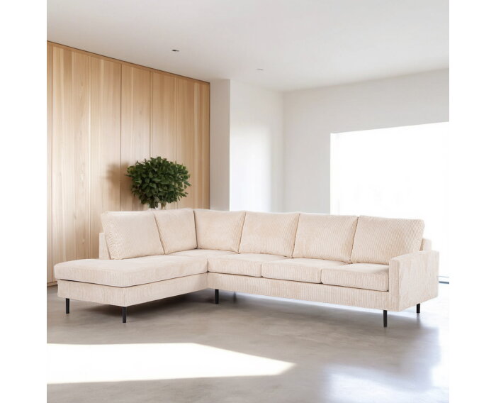 3 seater corner left, fabric Lincoln 03, M311 beige