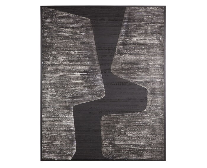 Wall panel Opposites attract large,127x101x4 cm, banana bark