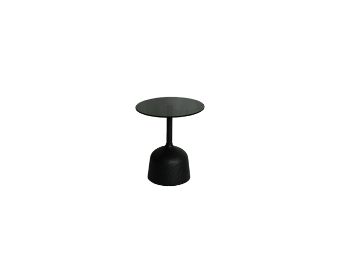 Elba sidetable small 40x40x43 KD black glass