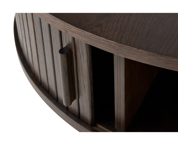 Salontafel META rond eikenhout Ø85 CM - Espresso