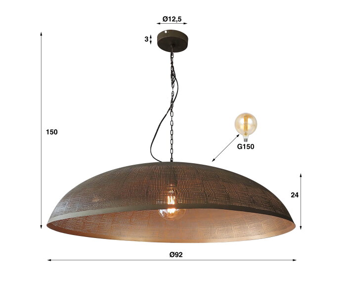 Hanglamp &Oslash;90 cosmic - Brons antiek