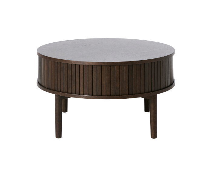 Salontafel META rond eikenhout Ø85 CM - Espresso