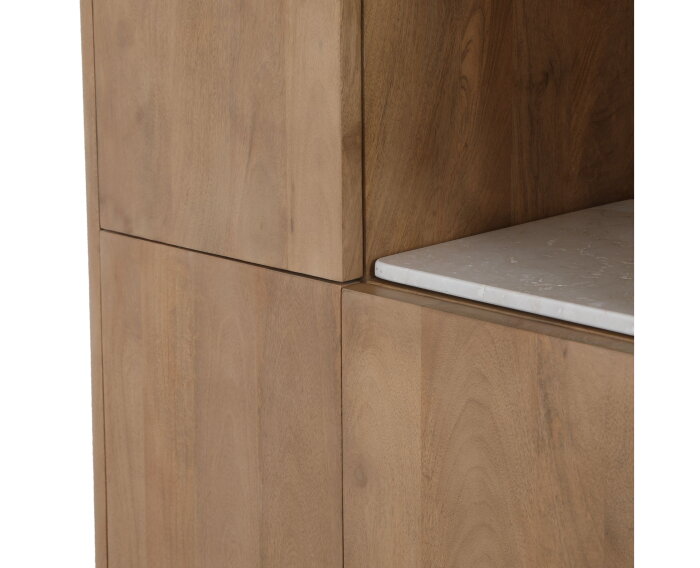 Inglegplank Vakkenkast Dallas Beige Marmer Set van 2