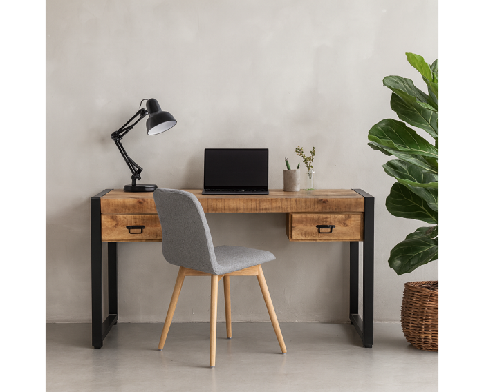 Bureau Britt mangohout 2 lades 150 cm - Naturel