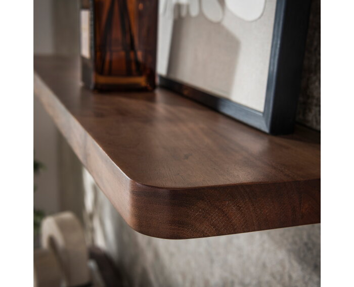 Wandplank 120 Carve - Massief acacia drift brown