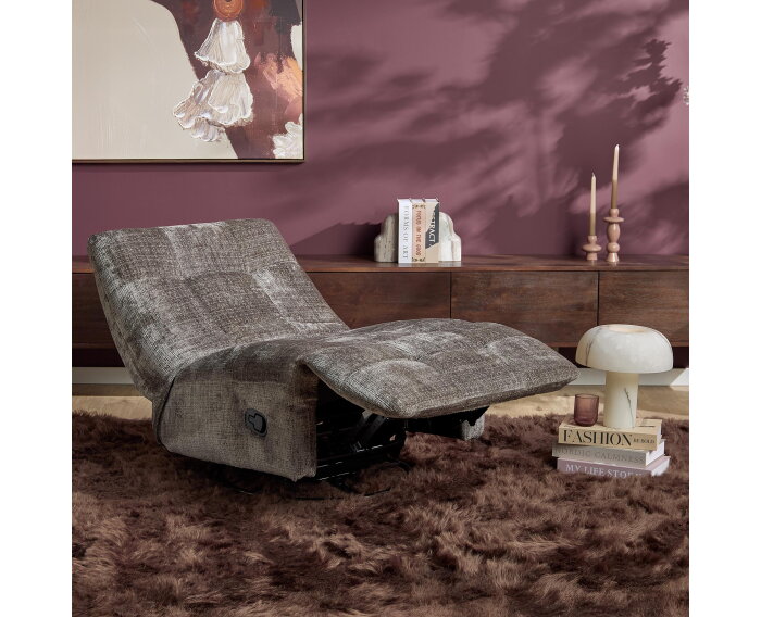 Relaxfauteuil Chill - Draaibaar & Verstelbaar - Cremona stof - Grey - 78&times;97&times;90 cm - Starfurn