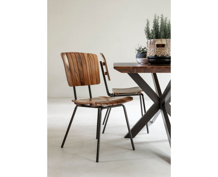 Eetkamerstoel Flare - suar hout - 88x46x53 cm