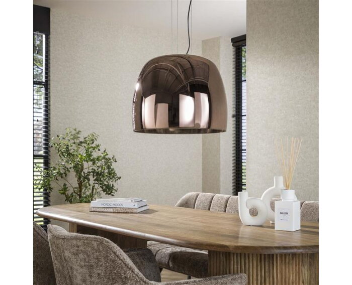 Hanglamp 1L drift XL glass - Copper color glas
