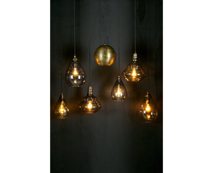 Simple Hanglamp Glas Medium Grijs - BePureHome