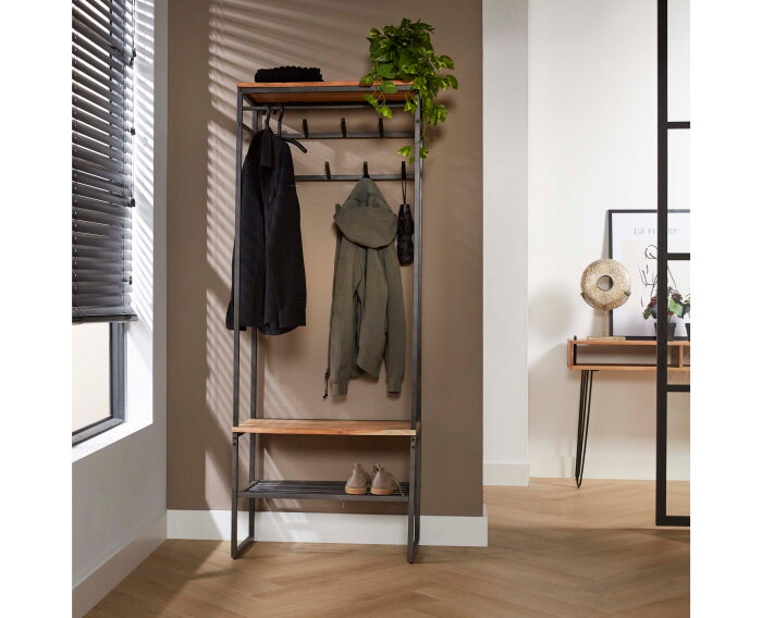 Garderobemeubel roede edge acacia - naturel