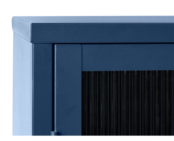 Vitrinekast Bronco metaal 140 cm - Blauw