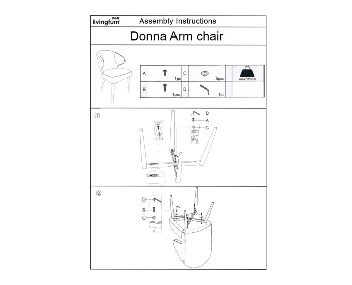 Eetkamerstoel Donna - Beige | Livingfurn