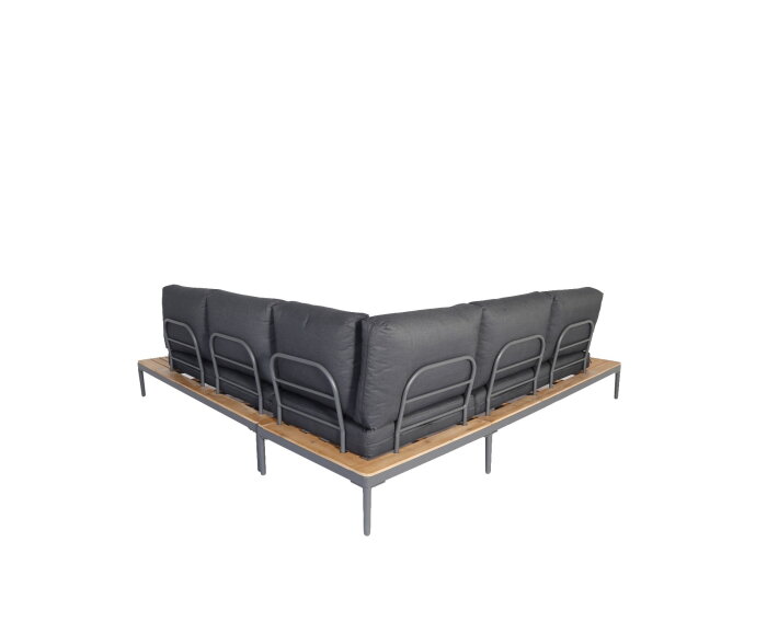 COLOMBUS LOUNGE CORNER SET  -  DARK ANTHRACITE - DARK GREY